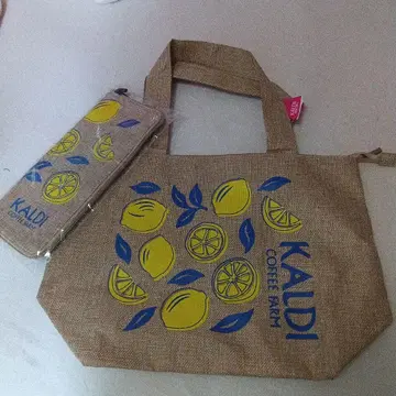 칼디 KALDI 레몬 토트백 & 극세사 케이스
