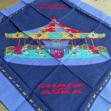 설날 세일 챠게&아스카 대형 손수건 반다나 스카프 회전목마