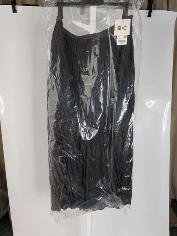 택 포함 새상품 UNIQLO:C XXL 플리츠 롱 스커트 다크 그레이