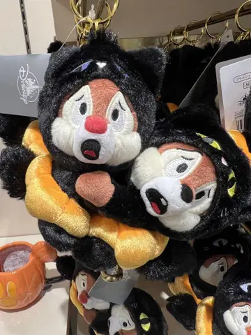 디즈니 스토어 칩 데일 봉제 인형 키링 할로윈
