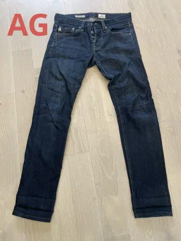 다크 블루 슬림 핏 데님 팬츠