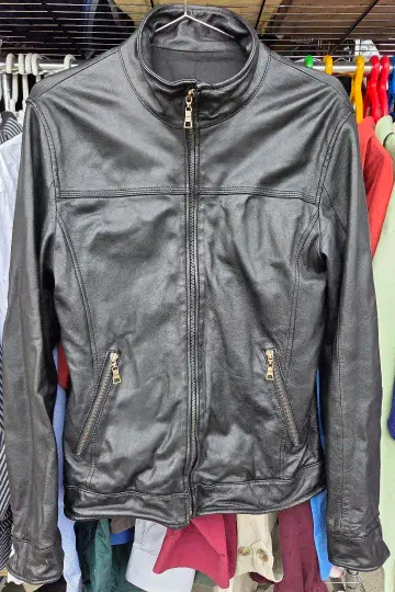 와이어 내장 양가죽 자켓 싱글 Y2K 라이더 자켓