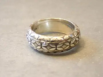 앤티크 SILVER925 반지/반지 20호 올 패턴 조각 디자이너 반지