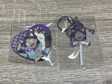 닌타마 난자타운 타케야 하치자에몬 캔뱃지 키링 세트