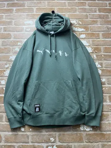 푸마 립립딥 후드티 콜라보 푸마 그린 립립딥 M