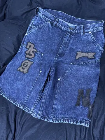 AVIREX 가죽 패치 데님 팬츠 조츠 XL