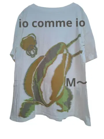 io comme io 후르츠 모티브 보트넥 반팔 튜닉 38
