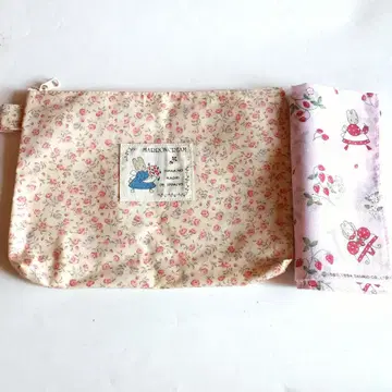 미사용 마론 크림 파우치&손수건 레트로 산리오