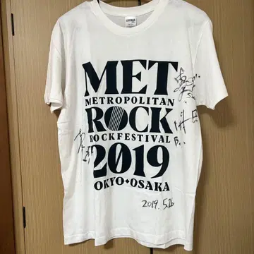 MET ROCK2019 Saucy dog 사인 포함 T셔츠