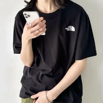 일본 국내 미출시 THE NORTH FACE 원포인트 로고 코튼 T셔츠