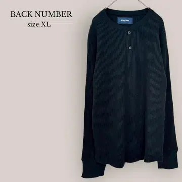 백넘버 BACK NUMBER 와플 티셔츠 헨리넥 남성용