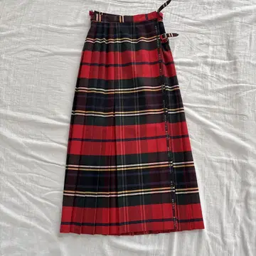 새상품급 WRYHT 롱 스커트 체크