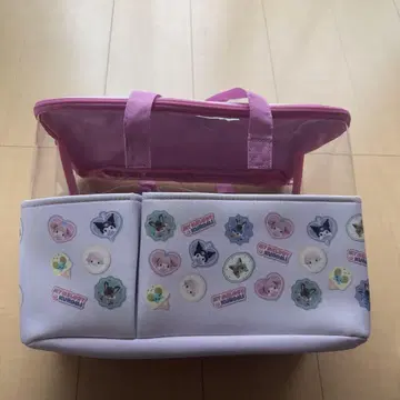 커다란 포케가 달린 바스켓 핑크 마이멜로디 쿠로미 산리오