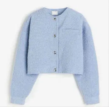 H&M 새상품 오버 사이즈 프론트 버튼 자켓 S 블루