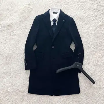 [ 고품질 ] TAGLIATORE x 브리라 네이비 울 체스터 코트 42