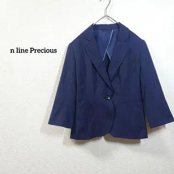 n line Precious 자켓 수트 네이비 백 오픈