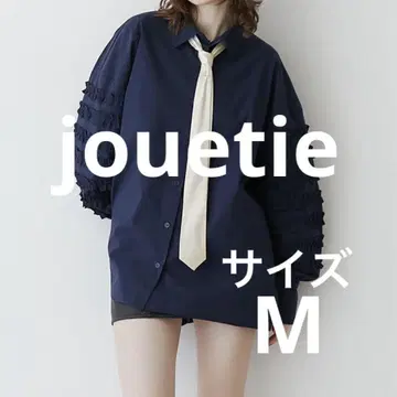 jouetie 쥬에티 슬리브 프릴 루즈 타이 셔츠