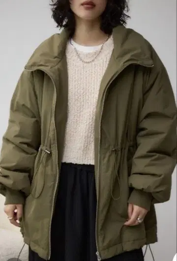 AZUL by moussy 충전솜 디자인 미들 코트