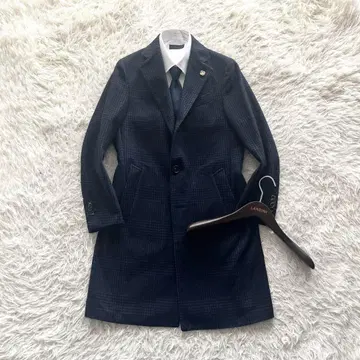 [ 새상품급 ] LARDINI 네이비 울 체스터 코트 사이즈 42