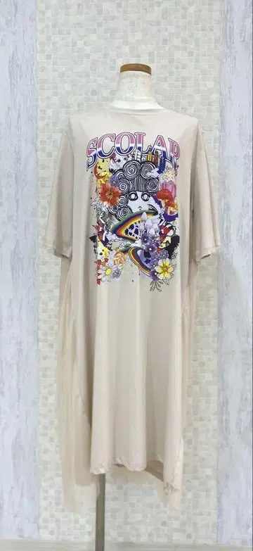 새상품 스칼라 튤 원피스 M 아이보리