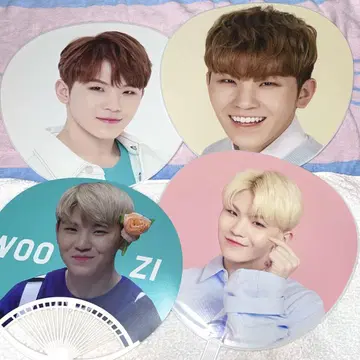 seventeen woozi 우지 CARAT CAMP 등 부채 4개 세트