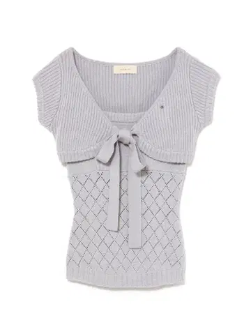andmary Nana ribbon crochet set gray