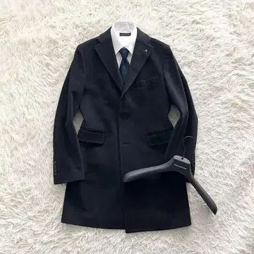 [ 새상품급 ] TAGLIATORE 캐시미어울 그레이 체스터 코트 44