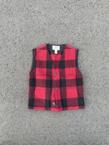 L.L.Bean 빨검 체크 베스트