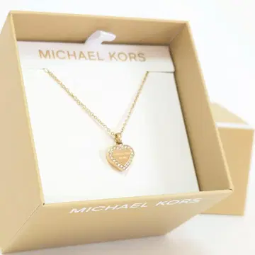 Michael Kors 목걸이 펜던트 하트 스톤 골드