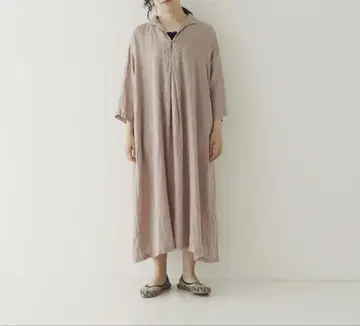 nest Robe 린넨 카라 부착 스모크 원피스 네스트로브