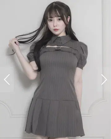택 포함 미사용 새상품 pium 벨트 스트라이프 원피스