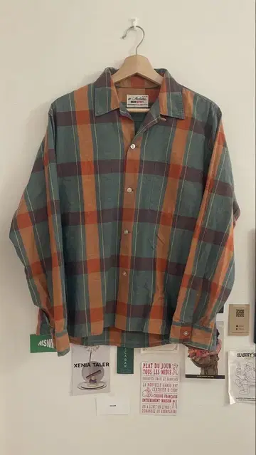 50s 60s manhattan check shirts