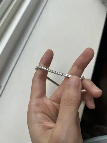 모이사나이트 테니스 목걸이 여성용
