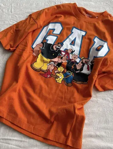 GAP 캐릭터 프린트 T셔츠 오렌지