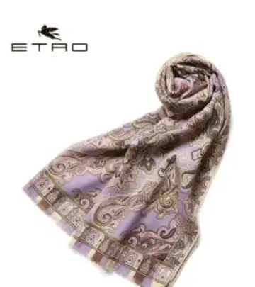 [ 미개봉 새상품 ] 에트로 페이즐리 숄 퍼플 보라색 ETRO Shawl