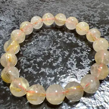 [ C4377 ] 탑클래스 7A 골든 루틸 쿼츠 10.1mm 팔찌