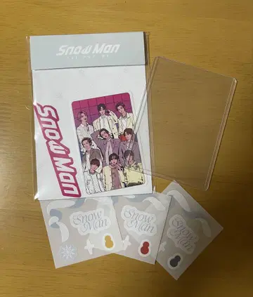 4개 세트 SnowMan POP-UP 스티커 집합+로고 데코 씰