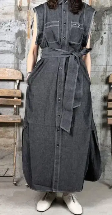 HYKE CHAMBRAY DRESS 데님 원피스