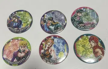죠죠의 기묘한 모험 컬렉션 캔뱃지 HEROES 6종 죠죠전