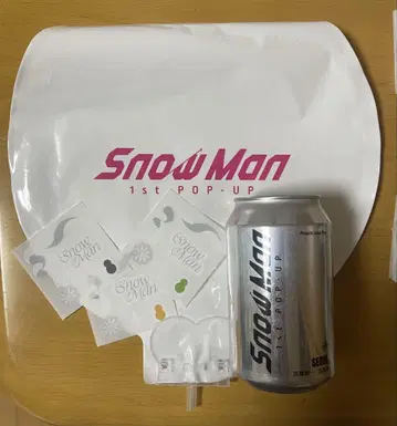 SnowMan 1st POPUP 한국 서울 한정판 캔 카페 풍선 스티커