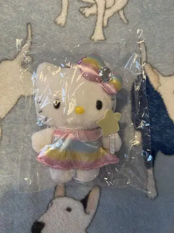 헬로키티 마스코트 키링 레인보우