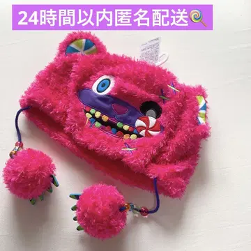USJ 한정판 하미곰 핑크 캔디 봉제 인형 캡