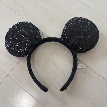 미키마우스 귀 모양 머리띠 블랙