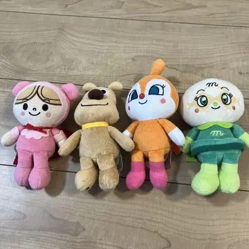 호빵맨 봉제 인형 4개 세트 약 20cm
