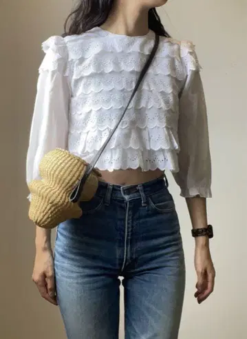vintage 앤티크 레이스 상의