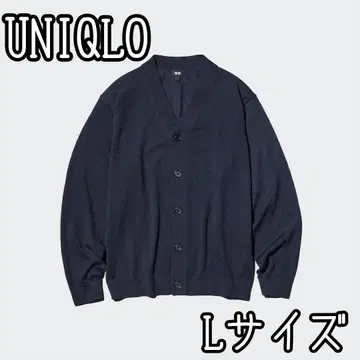 UNIQLO 니트 V넥 가디건 L 사이즈 네이비