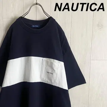 노티카 NAUTICA 자수 로고 헤비 무게 반팔 T 셔츠 M