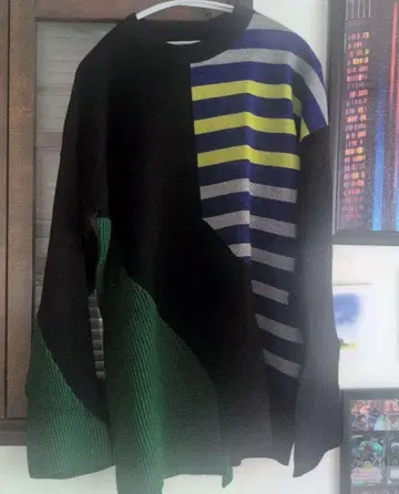 새상품급 언쓰리드 바이컬러 니트