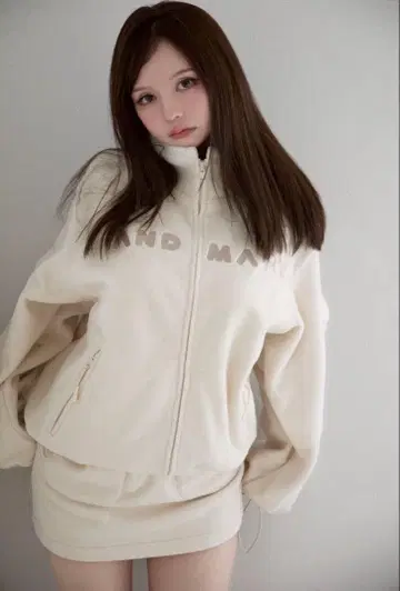 andmary Mary 로고 플리스 재킷
