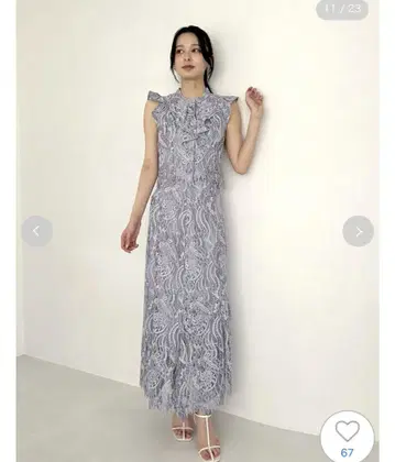 이번 시즌 레이스 슬리브리스 셋업